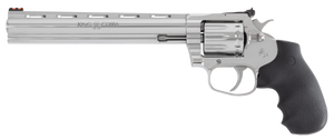 Colt Mfg KCOBRA22SP8RFO King Cobra Target 22 LR 10rd Shot 8" Stainless Vent Rib Barrel, Stainless Steel Cylinder & Frame, Black Hogue Overmolded Grip, Exposed Hammer                                   