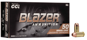 CCI 5220 Blazer Brass Handgun 40S&W 180gr Full Metal Jacket 50 Per Box/20 Case                                                                                                                          