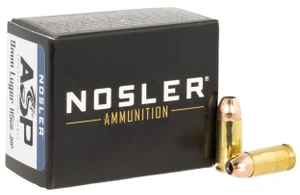 Nosler 51285 Assured Stopping Power Handgun 9mmLuger 115gr Jacketed Hollow Point 20 Per Box/20 Case                                                                                                     