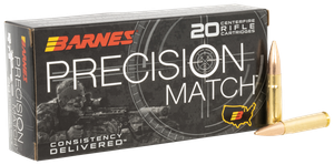 Barnes Bullets 32134 Precision Match  300Blackout 220gr Match Burner OTM BT 20 Per Box/10 Case                                                                                                          