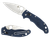 Spyderco C101PDBL2 Manix 2 Lightweight 3.37" Folding Plain Satin CTS BD1 SS Blade/Dark Blue Bi-Directional Texturing FRCP Handle Includes Pocket Clip                                                   