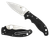 Spyderco C101PBK2 Manix 2 Lightweight 3.37" Folding Plain Satin CTS BD1 SS Blade/Black Bi-Directional Texturing FRCP Handle Includes Pocket Clip                                                        