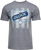 Glock AP96205 Blue Line Tee  Gray Ringspun Cotton/Polyester Short Sleeve Small                                                                                                                          