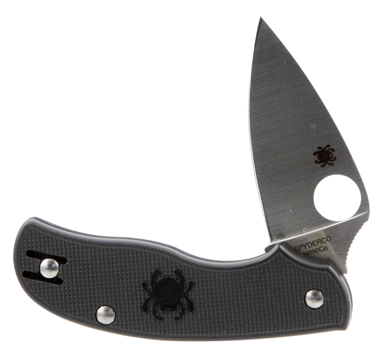 Spyderco C127PBK Urban Lightweight 2.61" Folding Drop Point Plain N690Co SS Blade Black FRN Handle Includes Pocket Clip                                                                                 