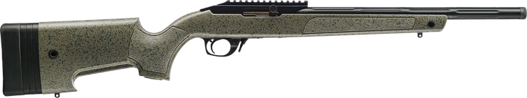 Bergara Rifles BXR001 BXR  22 LR 10+1 16.50" Matte Blued Fluted Chromoly Steel Barrel, Matte Blued Aluminum Receiver, Black Speckled Green Synthetic Stock, Right Hand                                  