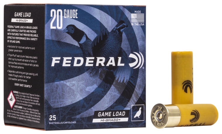 Federal H2046 Game-Shok High Brass 20Gauge 2.75" 1oz 6Shot 25 Per Box/10 Case                                                                                                                           