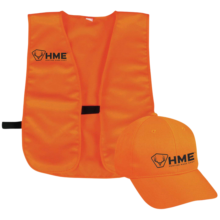 HME HMESFVHOR Safety  Vest/Cap OSFA Orange Polyester                                                                                                                                                    