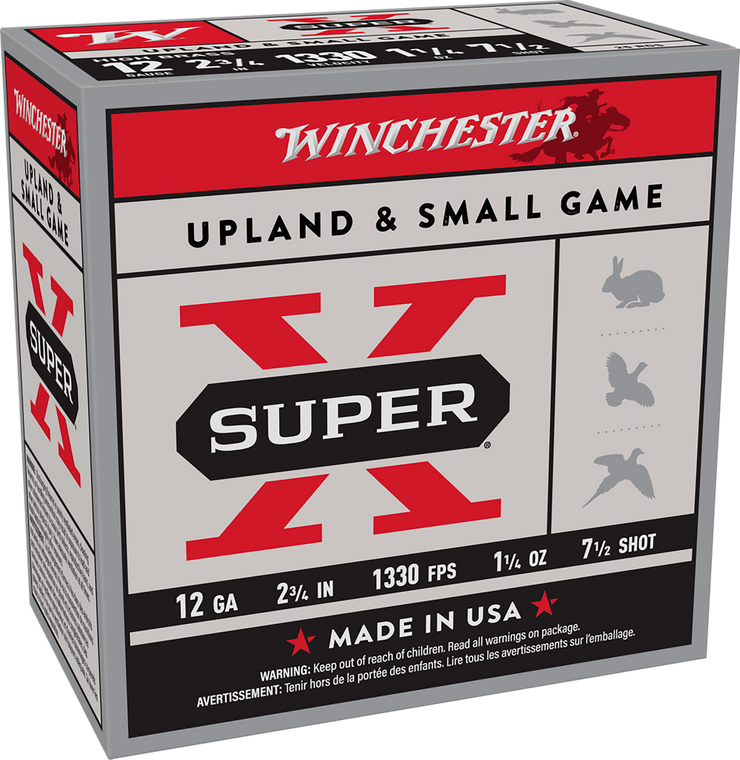 Winchester Ammo X127 Super X Game Load High Brass 12Gauge 2.75" 1 1/4oz 7.5Shot 25 Per Box/10 Case                                                                                                      