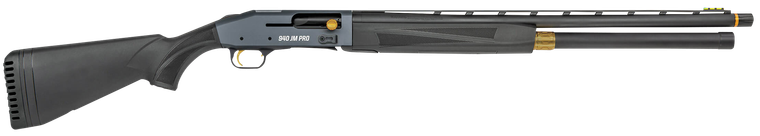 Mossberg 85144 940 Pro JM 12 Gauge 4+1 3" 24", Tungsten Gray Optic Cut Rec, Black Synthetic Furniture, Adj. Shim Stock, Gold Oversized Controls, HiViz TriComp Sight, Ext. Chokes                       