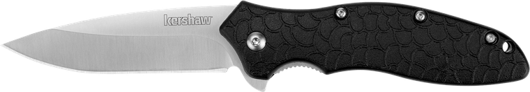Kershaw 1830 OSO Sweet  3" Flipper Drop Point Plain Satin 8Cr13MoV SS Blade, Black GFN Handle, Includes Pocket Clip                                                                                     