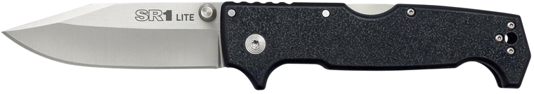 Cold Steel CS62K1 SR1 Lite 4" Folding Clip Point Plain 8Cr13MoV SS Blade/Black Griv-Ex Handle Includes Pocket Clip                                                                                      