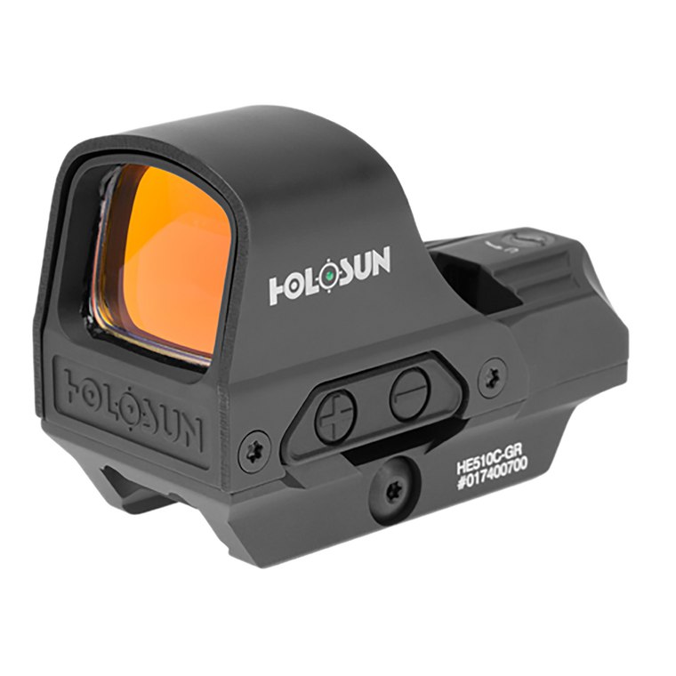 Holosun HE510CGR 510  Black 1 x 0.91" x 1.26" 2 MOA Green Dot/65 MOA Circle Multi Reticle                                                                                                               