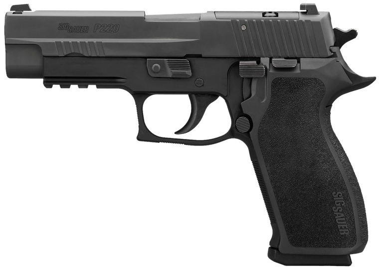 Sig Sauer 220R45BSER2 P220  Full Size Frame 45 ACP 4.40" Nitron Stainless Steel Slide Black Anodized Black E2 Grip                                                                                      