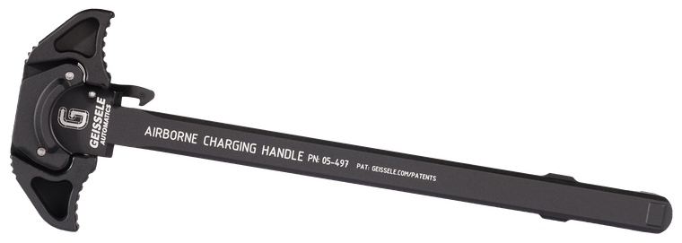 Geissele Automatics 05497B Airborne Charging Handle Black Aluminum Ambidextrous Hand                                                                                                                    