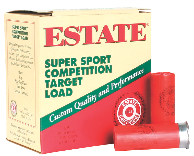 Estate Cartridge SS12L8 Super Sport Competition Target 12Gauge 2.75" 1 1/8oz 8Shot 25 Per Box/10 Case                                                                                                   