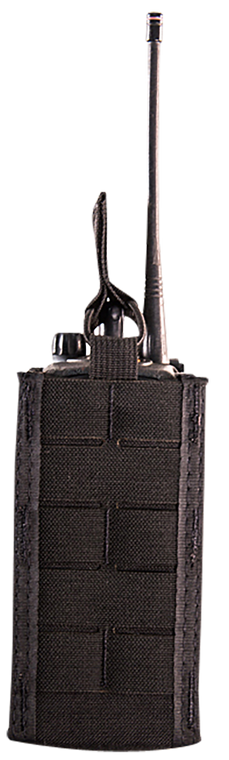 High Speed Gear 41RD00BK TACO Duty Radio Holder, Black Nylon with MOLLE Exterior & Bungee Pull Tongue, Fits MOLLE & 2" Belt                                                                             