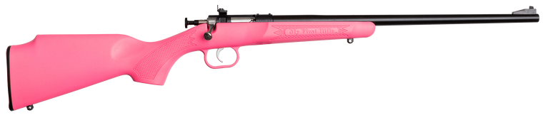 Crickett KSA2220 Youth  22 LR 1rd 16.12" Blued Barrel & Receiver, Fixed Front/Adjustable Rear Peep Sights, Pink Synthetic Stock w/11.5" LOP, Rebounding Firing Pin Safety                               