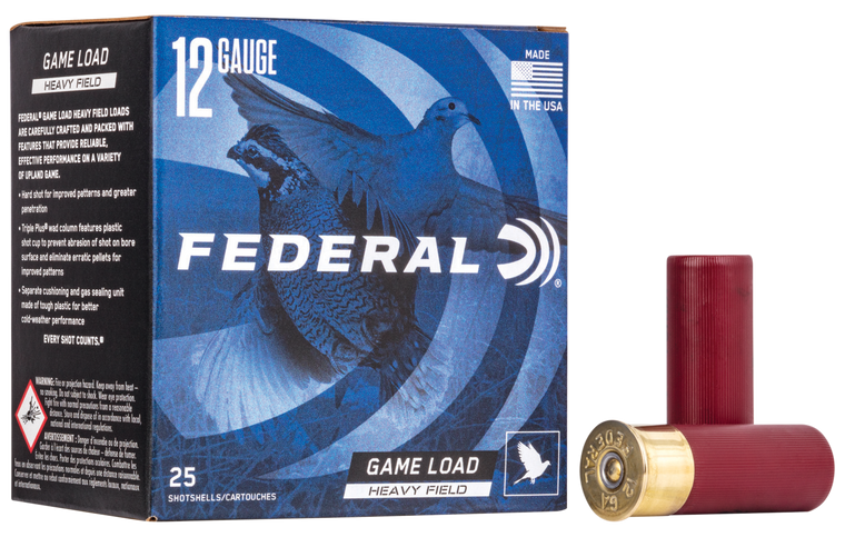 Federal H1238 Game-Shok Heavy Field 12Gauge 2.75" 1 1/8oz 8Shot 25 Per Box/10 Case                                                                                                                      