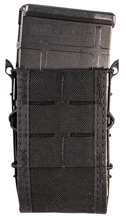 High Speed Gear 41TA00BK TACO Duty Single Rifle Mag Pouch, Black Nylon with MOLLE Exterior, Fits MOLLE & 2" Belt                                                                                        