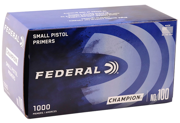 Federal 100 Champion Small Pistol Multi Caliber Handgun 1000 Per Box/5 Case                                                                                                                             