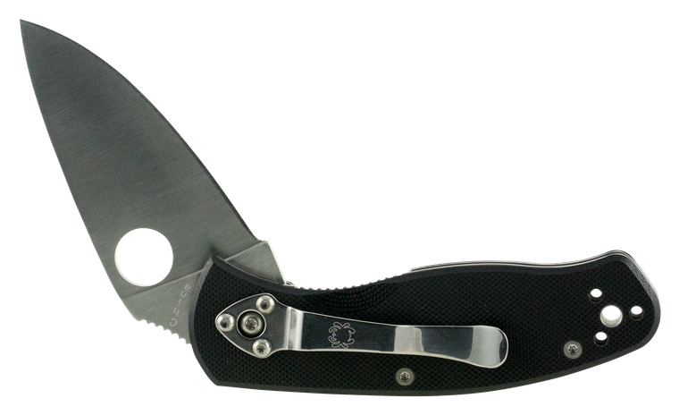 Spyderco C136GP Persistence  2.77" Folding Drop Point Plain 8Cr13MoV SS Blade Black G10 Handle Includes Pocket Clip                                                                                     