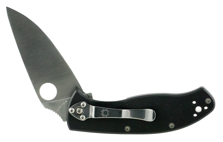 Spyderco C122GP Tenacious  3.39" Folding Drop Point Plain 8Cr13MoV SS Blade Black G10 Handle Includes Pocket Clip                                                                                       