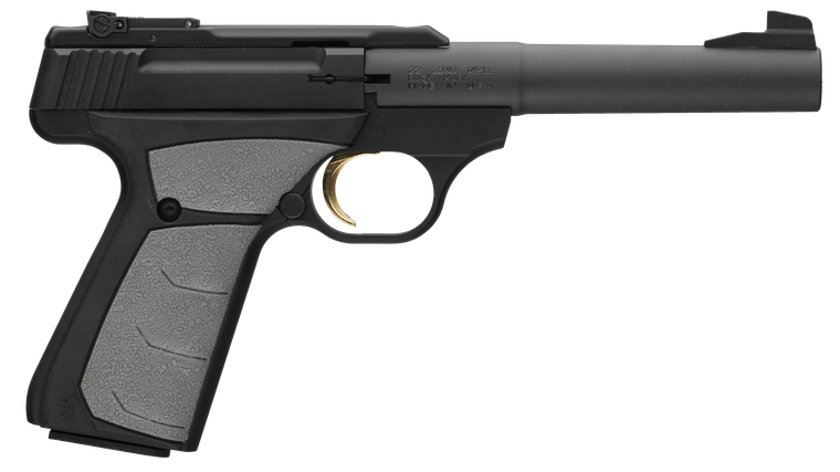 Browning 051498490 Buck Mark Camper 22 LR 10+1 5.50" Tapered Bull Barrel, Matte Black Serrated Steel Slide & Aluminum Frame, Gray Ultragrip FX Grip                                                     