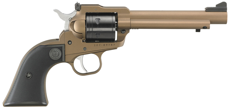 Ruger 2034 Super Wrangler  22  LR/22 WMR 6 Shot 5.50" Bronze Cerakote Barrel & Frame, Black Cylinder w/Black Checkered Polymer Grips                                                                    