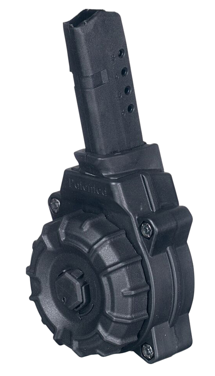 ProMag DRMA34 Standard  30rd Drum 9mm Luger Compatible w/ Glock 43 Black DuPont Zytel Polymer                                                                                                           
