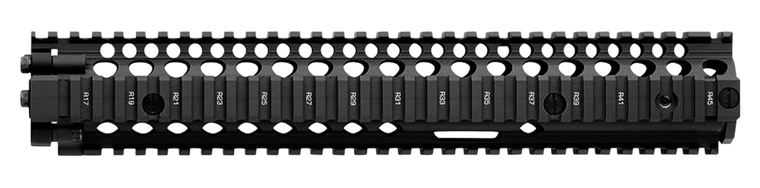 Daniel Defense M4A1 RIS II Handguard 12.25" 2-Piece, Free-Floating Style Made of 6061-T6 Aluminum with Black Anodized Finish & Picatinny Rail for AR-15