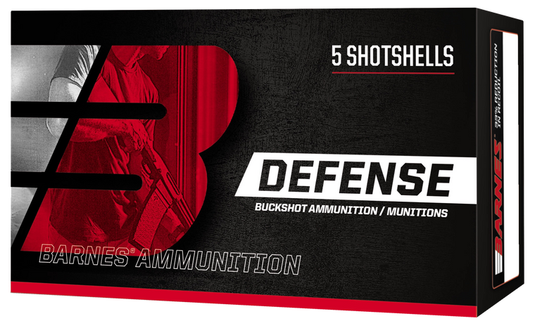 Barnes Bullets 32012 Defense  12Gauge 2.75" 21Pellets 4Buck Shot 5 Per Box/20 Case                                                                                                                      