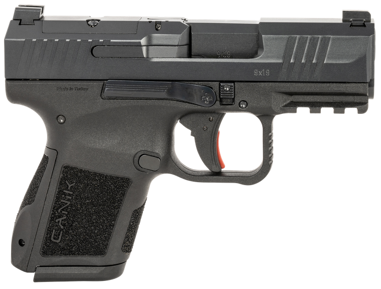 Canik HG7620N MC9  9mm Luger 12+1/15+1 3.18" Black Steel Barrel, Matte Black Tenifer Cerakote Optic Ready/Serrated Slide, Black Polymer Frame w/Picatinny Rail, Black Polymer Grips                     