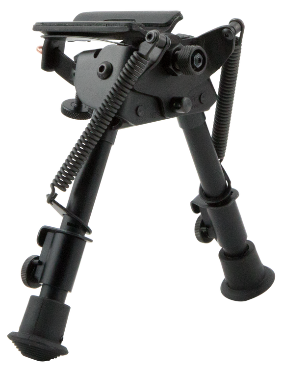 Harris Bipods BRS Swivel BR Swivel Stud, 6-9", Black Steel/Aluminum, Rubber Feet                                                                                                                        