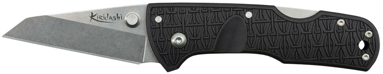 Cold Steel CS20KPL Kiridashi  2.50" Folding Sheepsfoot Plain 4116 Stainless Steel Blade/Black Griv-Ex Handle Includes Pocket Clip                                                                       