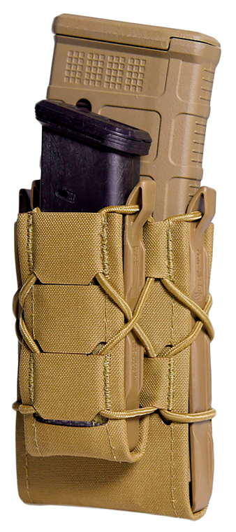 High Speed Gear 24DD00CB TACO Gen 2 Double Decker Coyote Brown Nylon Laminate MOLLE Mount Pistol/Rifle                                                                                                  