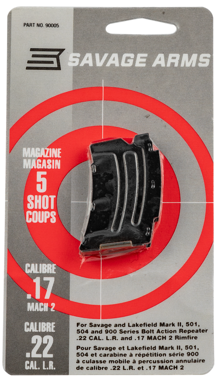Savage Arms 90005 MKII  5rd 22 LR/17 Mach 2 Blued Steel                                                                                                                                                 