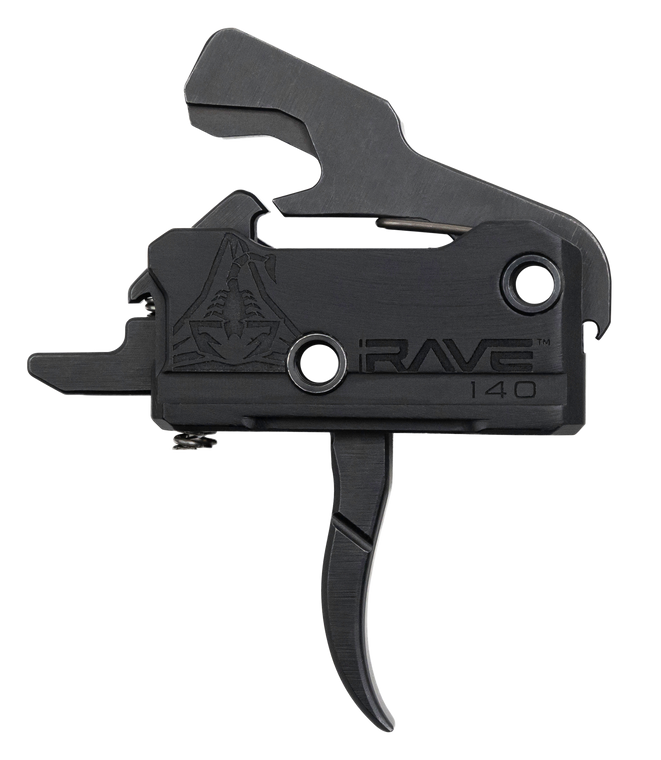 Rise Armament T017BLK RA-140 Super Sporting Single-Stage Curved Trigger with 3.50 lbs Draw Weight & Black Hardcoat Anodized Finish for AR-Platform Right                                                