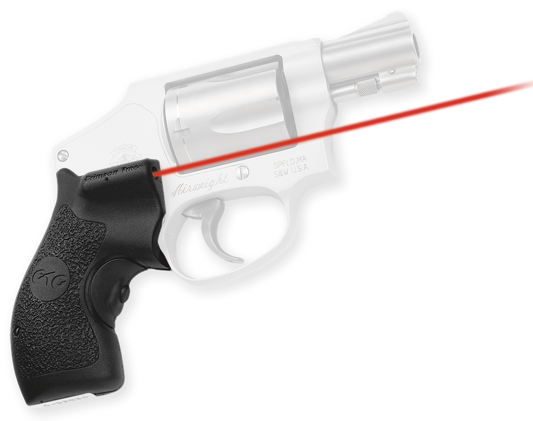 Crimson Trace 011870 LG-105 Lasergrips  Red Laser Smith & Wesson J-Frame Round Butt                                                                                                                     