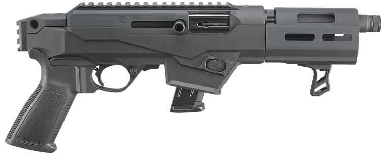 Ruger 29101 PC Charger  9mm Luger 10+1 6.50" Threaded Barrel, Black Hard Coat Anodized  Finish, Glass-Filled Polymer Chassis, Takedown Stock, 7075-T6 Aluminum Picatinny Rail, Optics Ready             