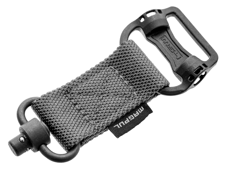 Magpul MAG519-GRY MS1/MS4 Sling Adapter made of Steel with Maganese Phosphate Stealth Gray Finish, Polymer Hardware, Nylon 1.25" Webbing & Two to One-Point Design for AR-15, M4, M16, AK-Platform & AKM
