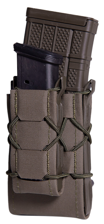 High Speed Gear 24DD00OD TACO Gen 2 Double Decker OD Green Nylon Laminate MOLLE Mount Pistol/Rifle                                                                                                      