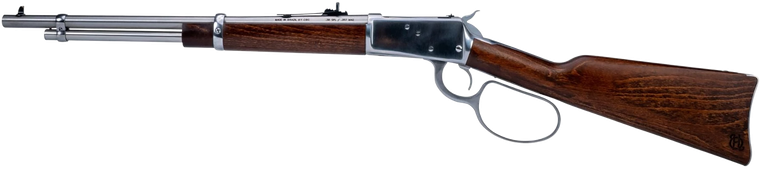 Heritage Mfg H92357189 92 Ranch Hand 38 Special +P/357 Mag 8rd 18" Stainless Polished  Barrel, Stainless Polished Receiver, Fixed Hardwood Stock                                                        