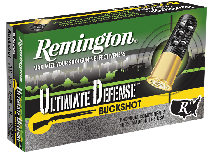 Remington Ammunition 20713 Ultimate Defense Buckshot 12Gauge 2.75" 00Buck Shot 5 Per Box/20 Case                                                                                                        