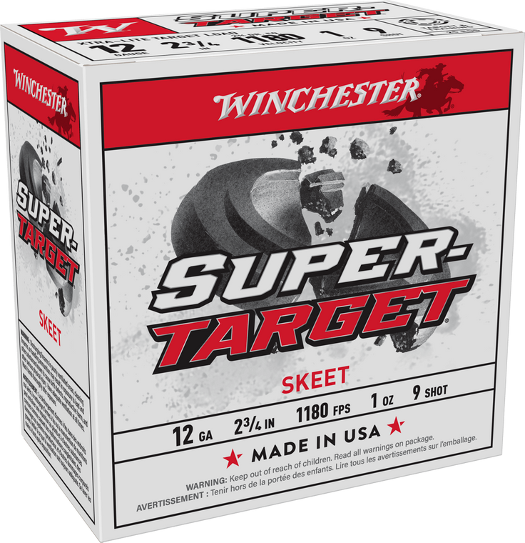 Winchester Ammo TRGTL129 Super-Target Xtra-Lite 12Gauge 2.75" 1oz 9Shot 25 Per Box/10 Case                                                                                                              