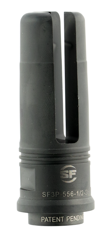 SureFire SF3P5561228 Suppressor Adapter Flash Hider 5.56x45mm NATO 1/2"-28 tpi Stainless Steel Black Nitride                                                                                            
