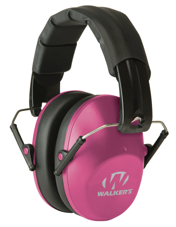 Walker's GWPFPM1PNK Pro Low Profile Passive Muff 22 dB Over the Head Pink/Black Polymer                                                                                                                 
