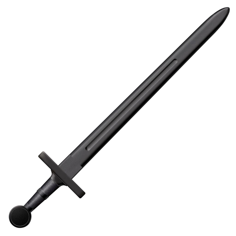 Cold Steel CS92BKS Medieval Training Sword 32.25" Sword Plain Black Polypropylene Blade/7.25" Black Polypropylene Handle                                                                                