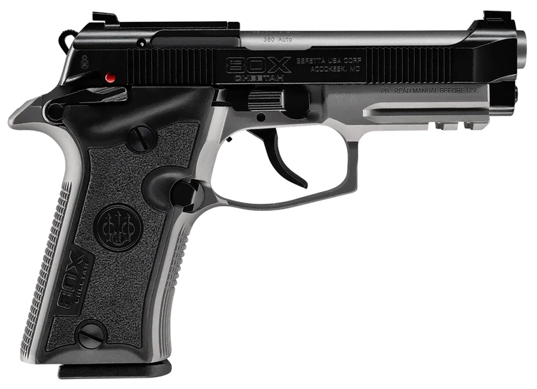 Beretta USA SPEC0716A 80X Cheetah Micro-Compact Frame 380 ACP 13+1 3.90" Stainless Barrel, Black Stainless Steel Optic Ready/Serrated Slide, Gray Aluminum Frame w/Picatinny Rail, Black Vertec Grip    