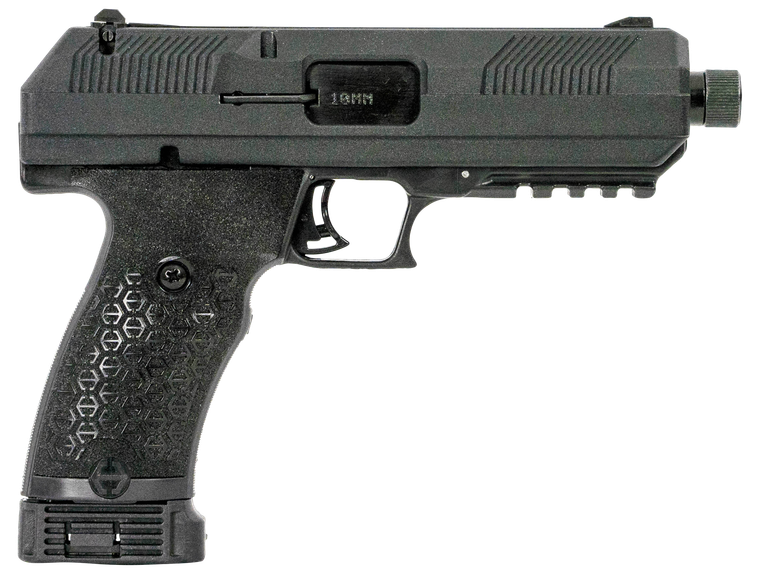 Hi-Point JXP10 JXP  10mm Auto 10+1, 5.20" Black Steel Threaded Barrel, Black Powder Coated YC9 Styled/Serrated Steel Slide, Black Polymer Frame w/Picatinny Rail, Black Textured Polymer Grip           