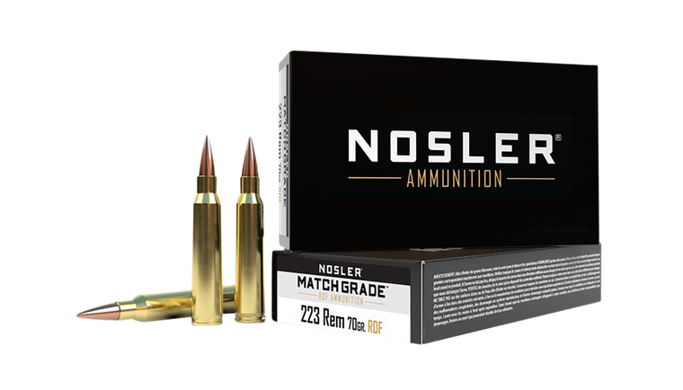 Nosler 60130 Match Grade RDF 223Rem 70gr RDF Hollow Point Boat Tail 20 Per Box/40 Case                                                                                                                  